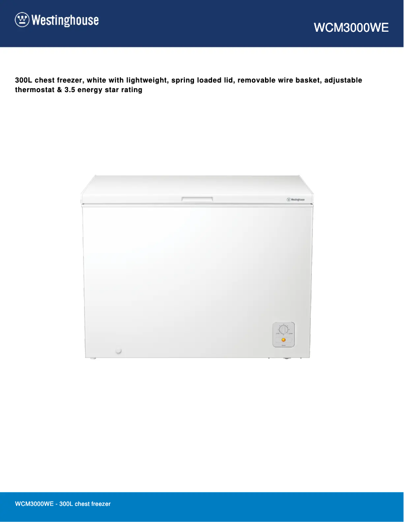 Image de la première page du manuel de l'appareil WCM3000WE