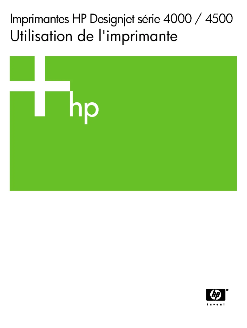 Page 1 de la notice Manuel utilisateur HP Designjet 4500