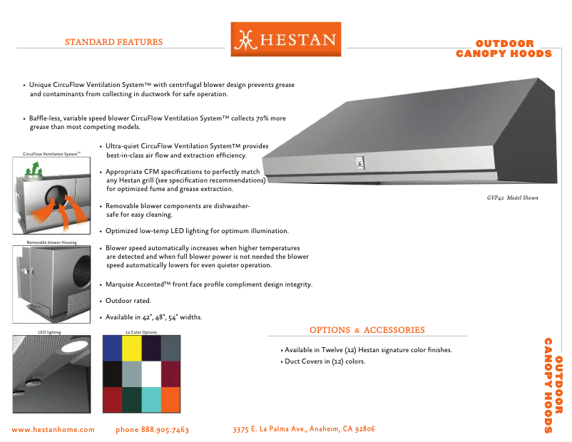 Page n°1 - Fiche technique Hestan GVP42