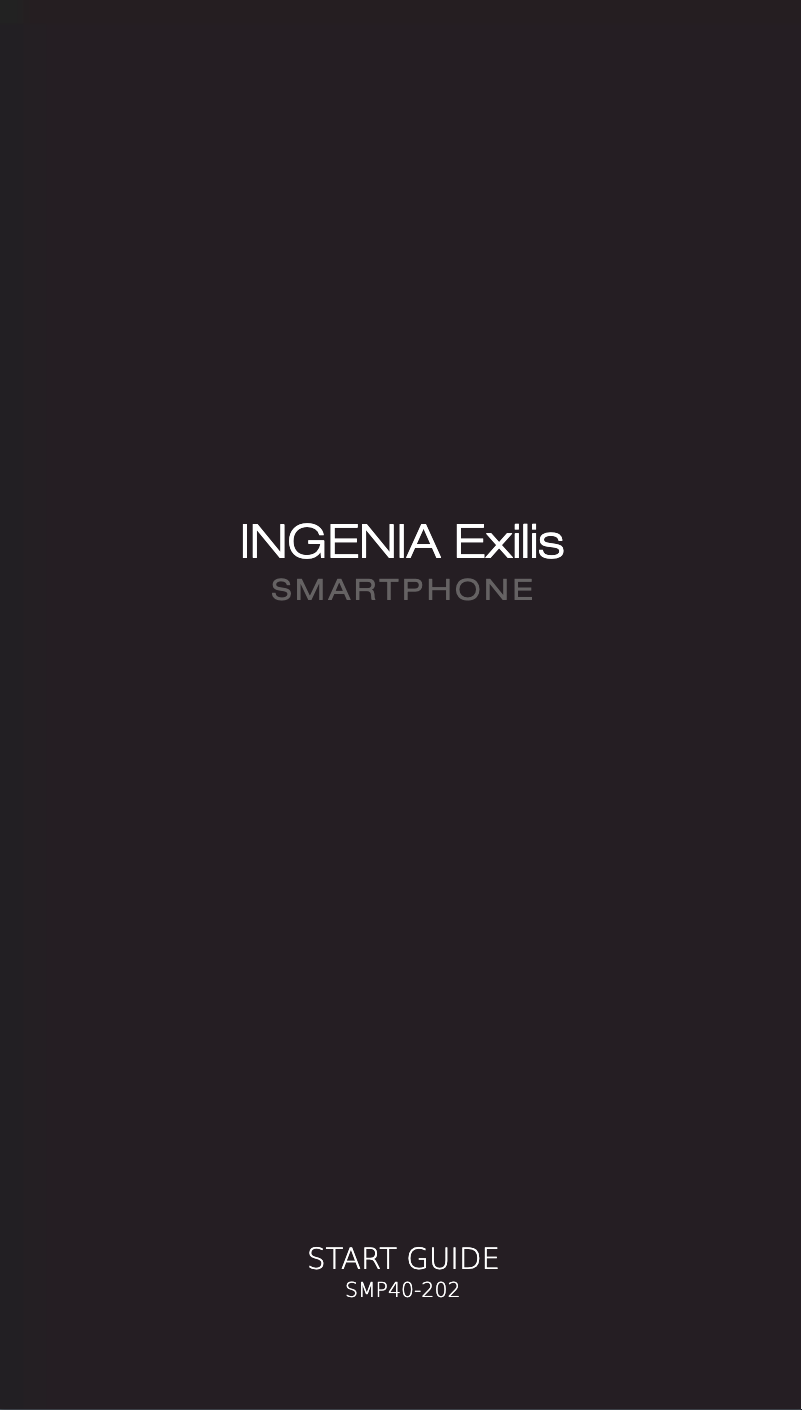 Image de la première page du manuel de l'appareil Ingenia Exilis SMP40-202