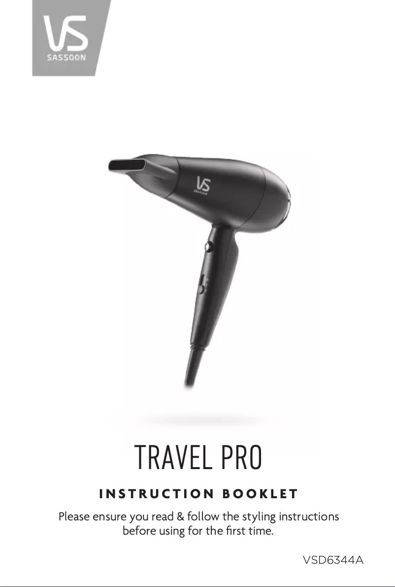 Image de la première page du manuel de l'appareil Travel Pro VSD6344A