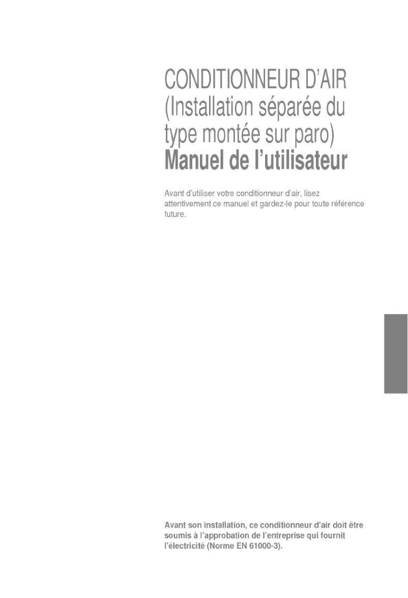 Page 1 de la notice Manuel utilisateur LG LS-K1864ML