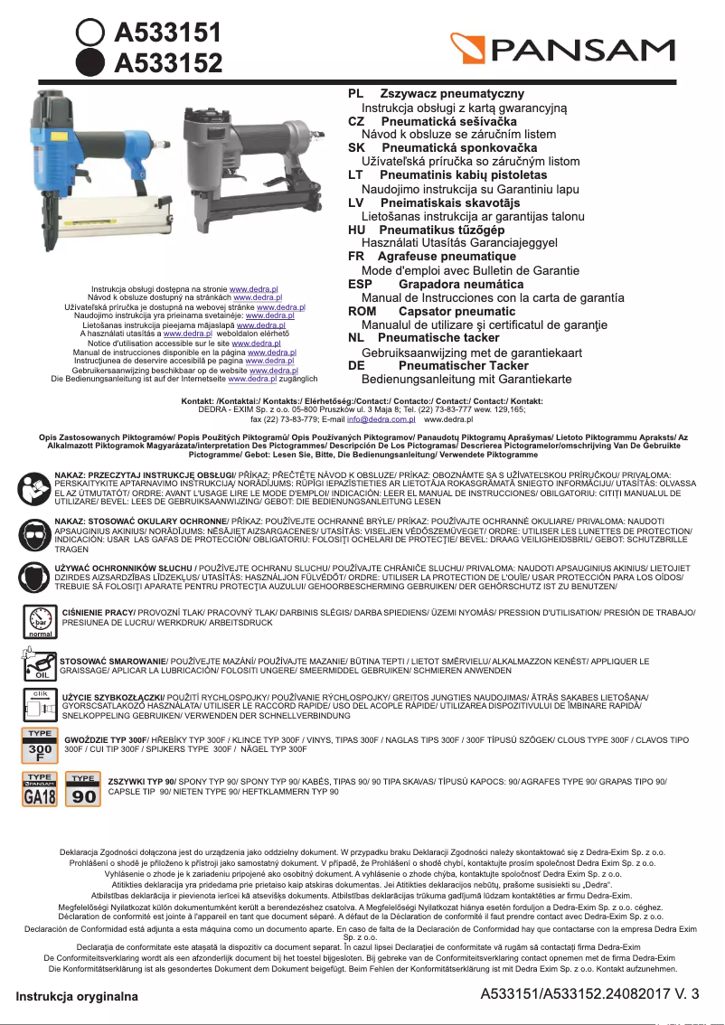 Image de la première page du manuel de l'appareil A533152