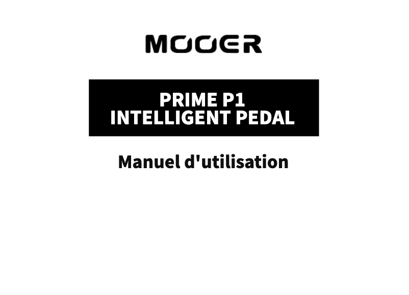 Image de la première page du manuel de l'appareil Prime P1