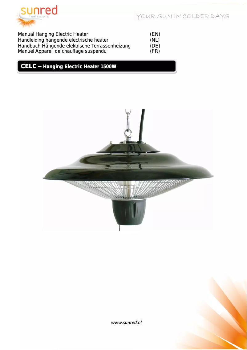 Page n°1 - Manuel utilisateur SunRed Merga 1500