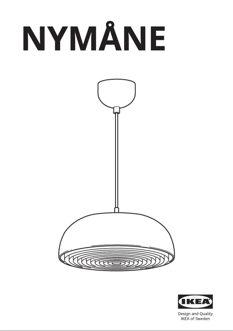 Page 1 de la notice Manuel utilisateur Ikea NYMÅNE 404.071.49