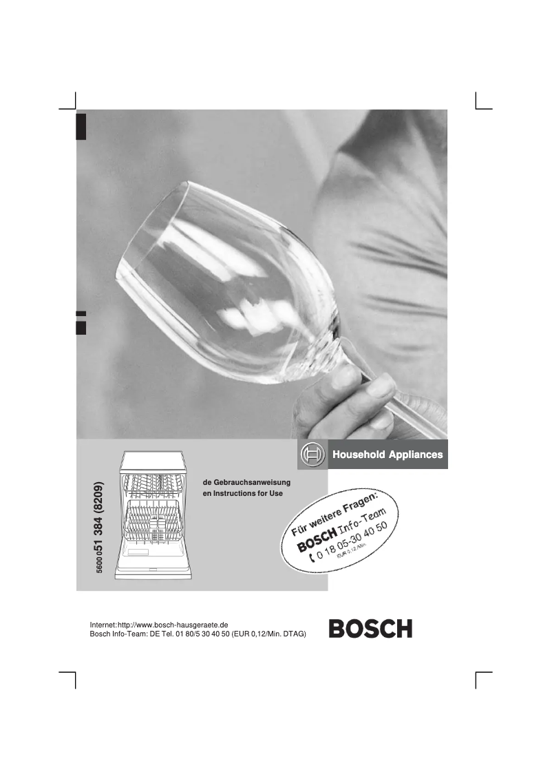 Page n°1 - Manuel utilisateur Bosch SGS09A12