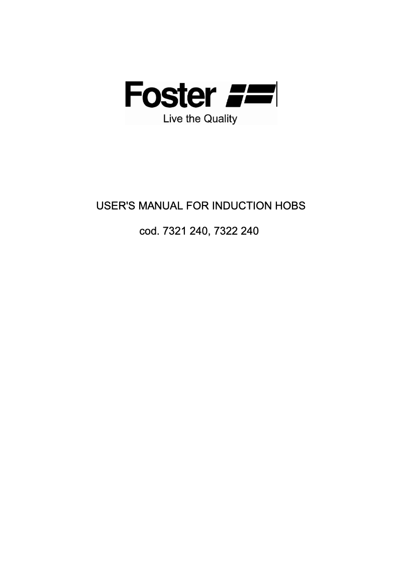 Page 1 de la notice Manuel utilisateur Foster S4000.Domino.IS.2