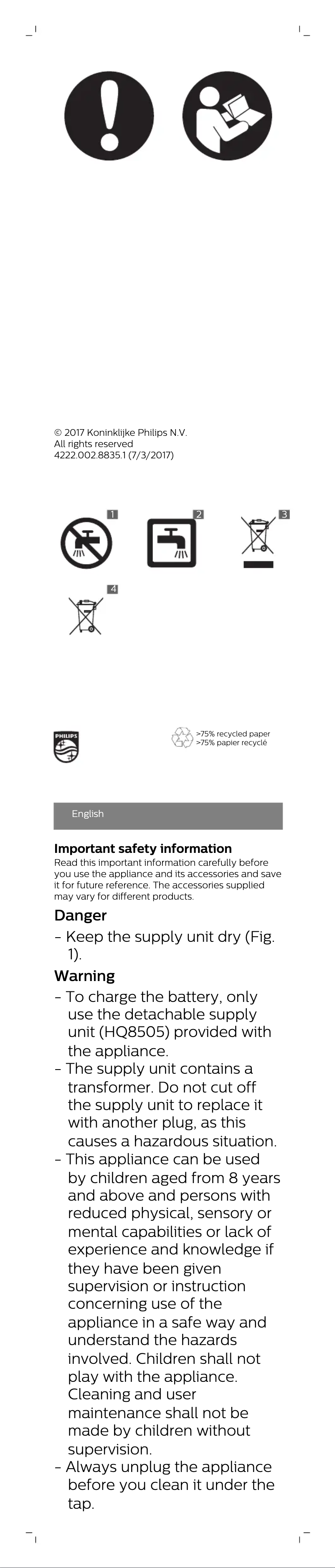 Image de la première page du manuel de l'appareil BT5203