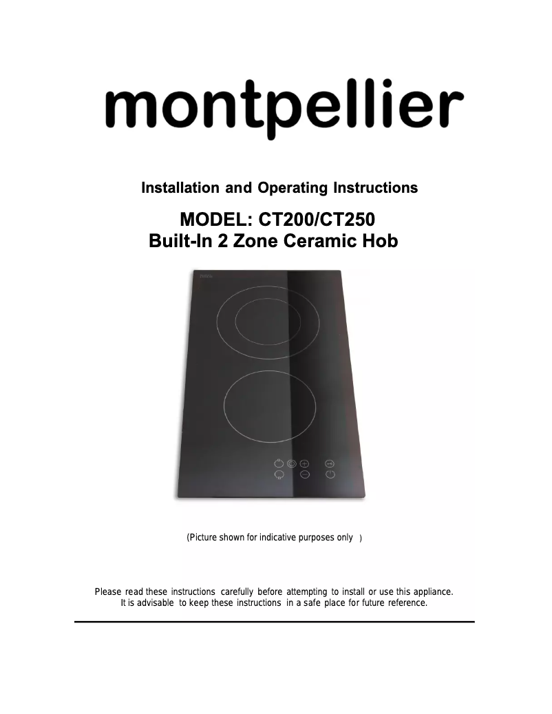 Page 1 de la notice Manuel utilisateur Montpellier CT200