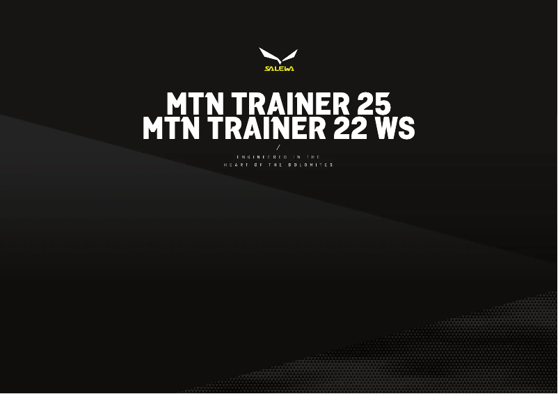 Page n°1 - Manuel utilisateur Salewa MTN Trainer 22
