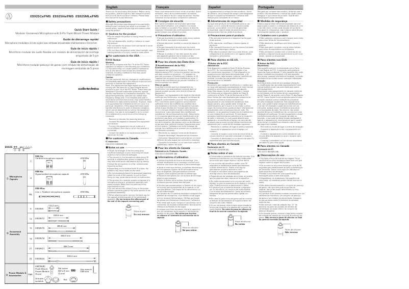 Image de la première page du manuel de l'appareil ES925/FM5
