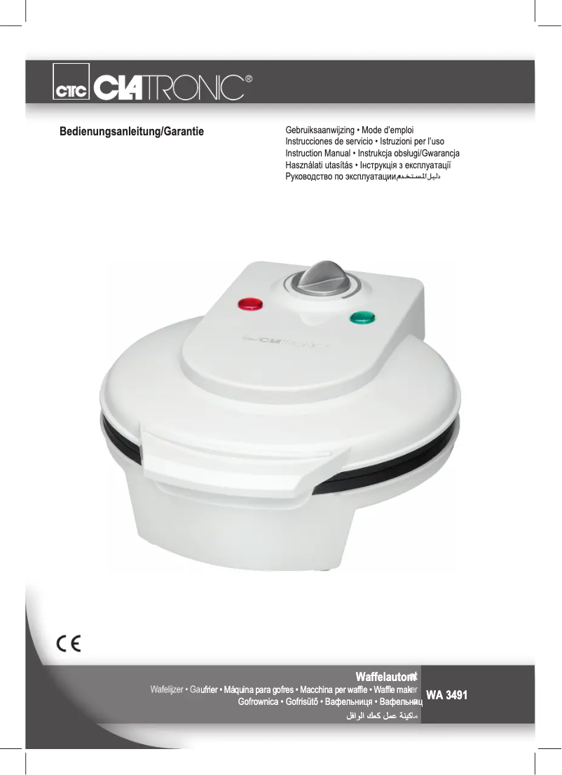 Page 1 de la notice Manuel utilisateur Clatronic WA 3491