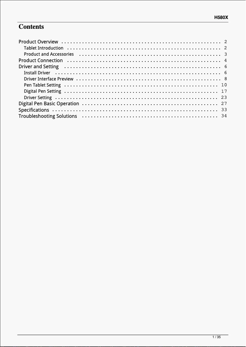 Image de la première page du manuel de l'appareil Inspiroy H580X