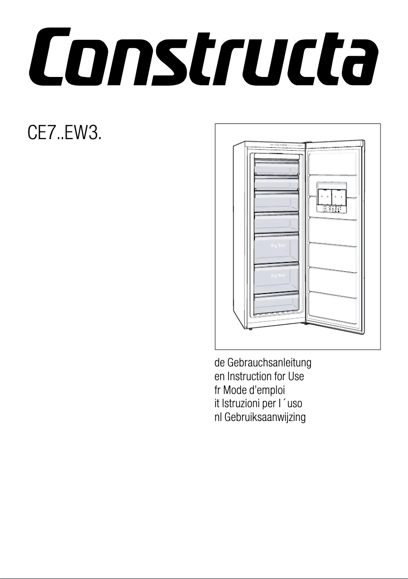 Page n°1 - Manuel utilisateur Constructa CE729EW31