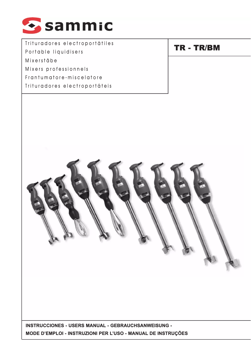 Page 1 de la notice Manuel utilisateur Sammic TR-350 BN