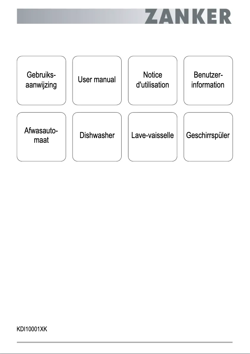 Page 1 de la notice Manuel utilisateur Zanker KDI10001XK