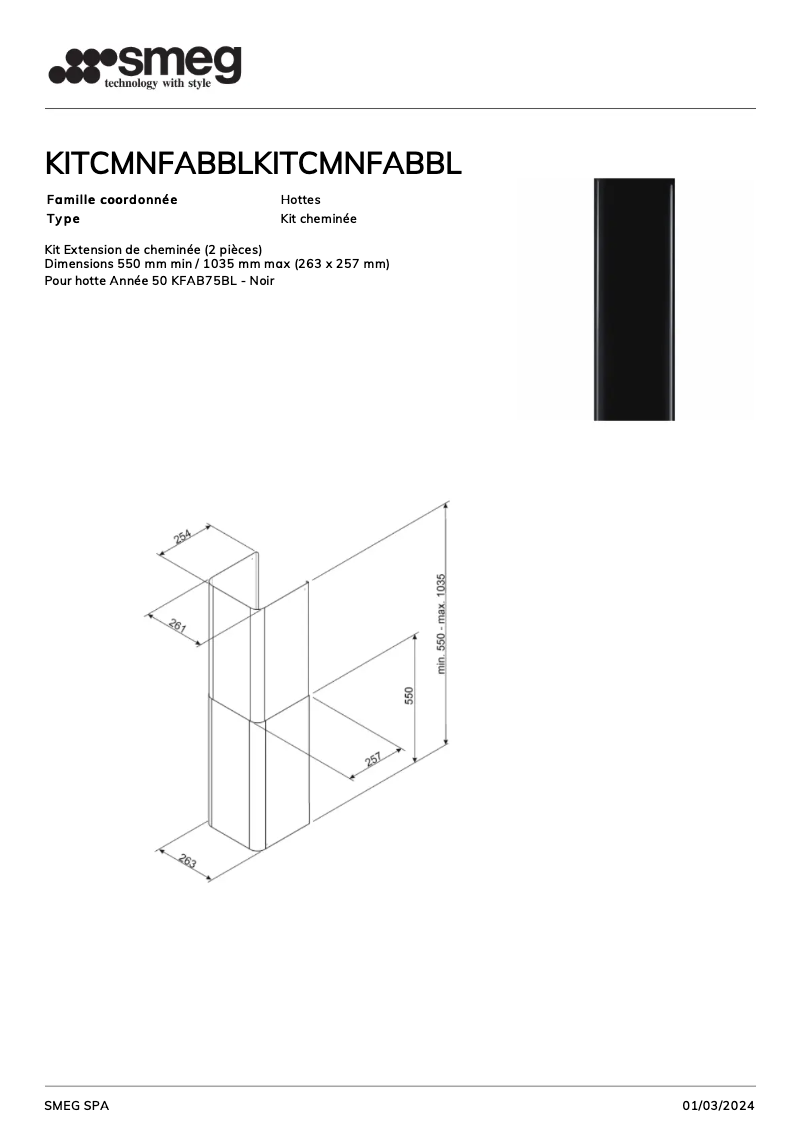 Page n°1 - Manuel utilisateur Smeg KITCMNFABBL