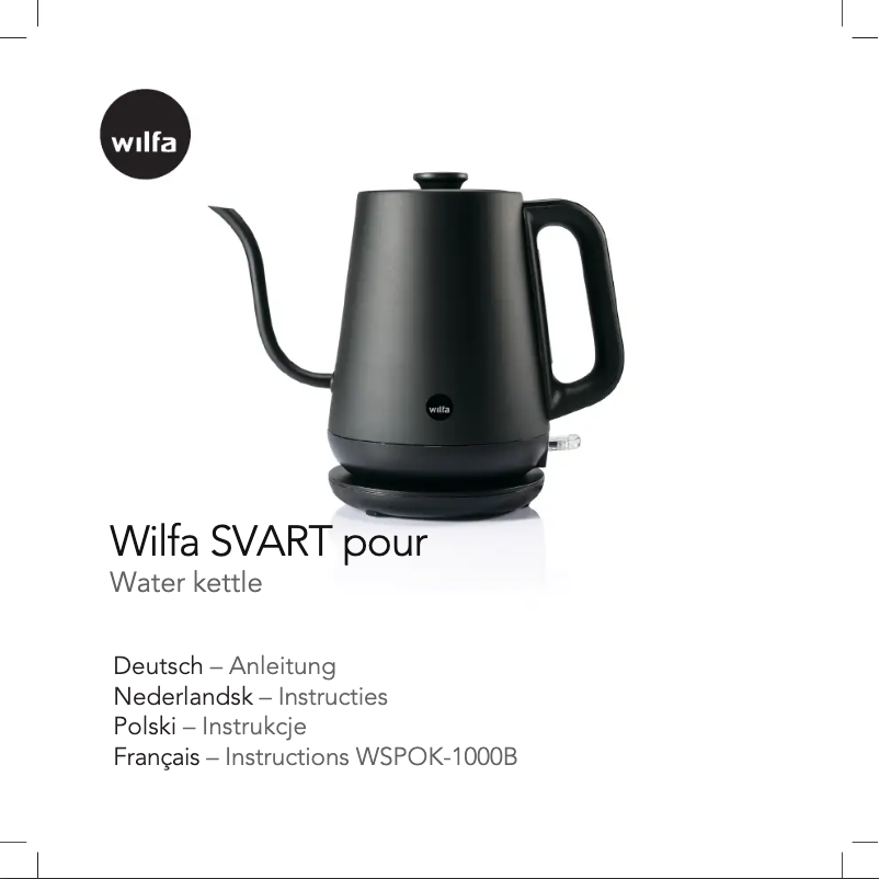 Page 1 de la notice Manuel utilisateur Wilfa SVART pour WSPOK-1000B