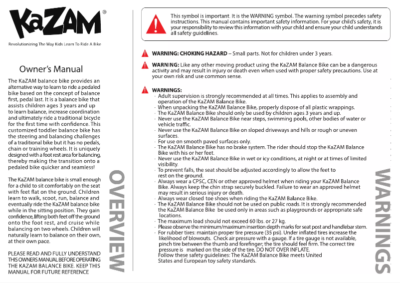 Page 1 de la notice Manuel utilisateur Kazam V2s