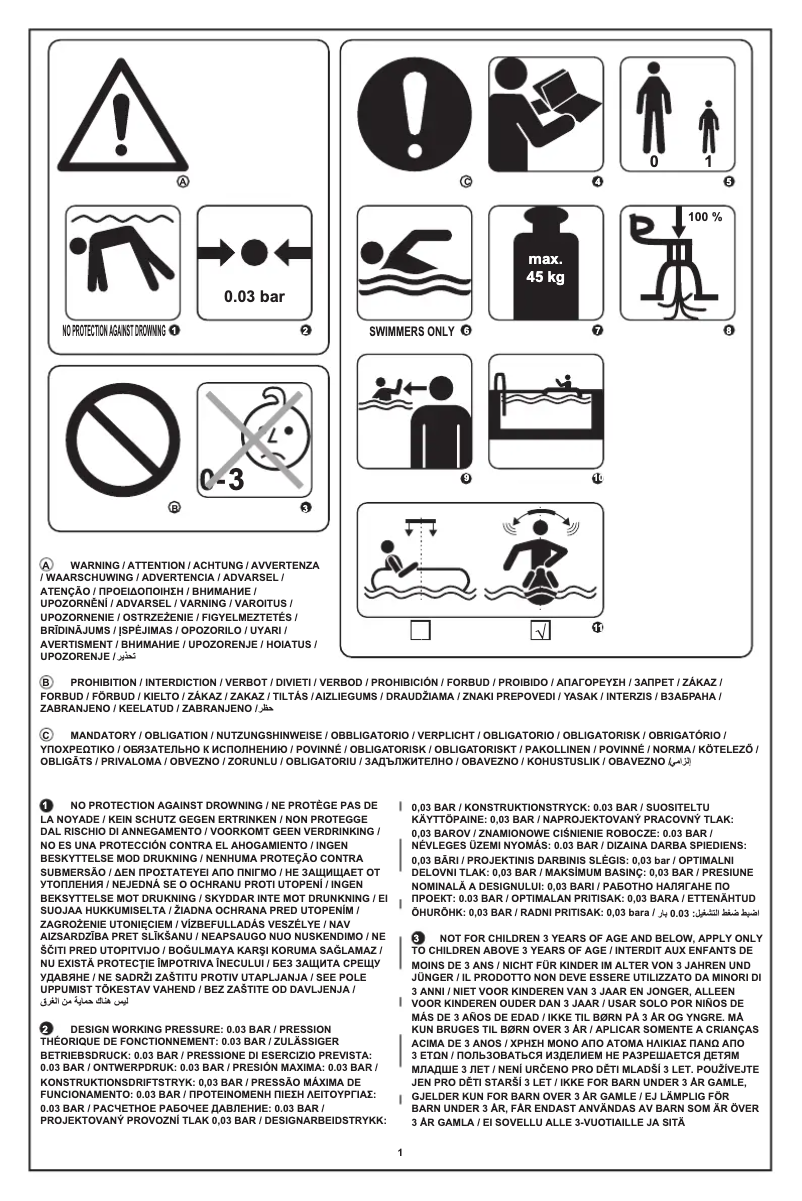 Page 1 de la notice Manuel utilisateur Bestway 41434