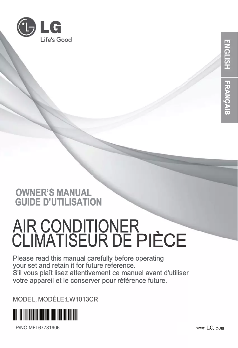 Page n°1 - Manuel utilisateur LG LW1013CR