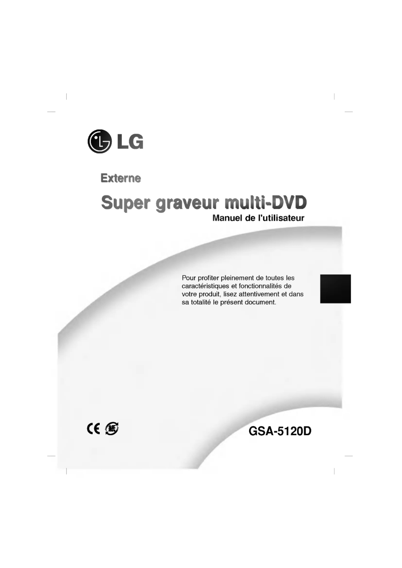 Page 1 de la notice Manuel utilisateur LG GSA-5120D