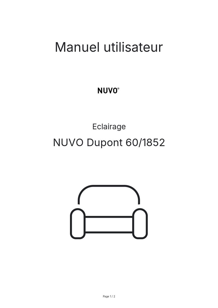 Image de la première page du manuel de l'appareil Dupont 60/1852