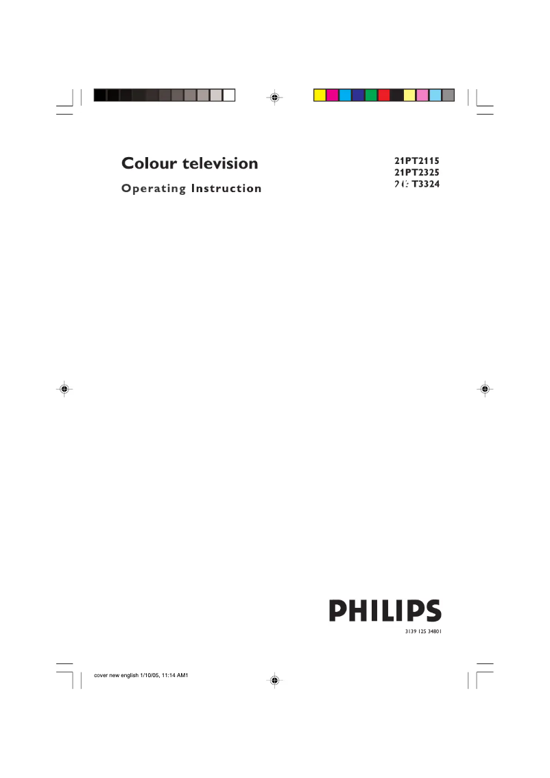 Page 1 of the manual User Manual Philips 21PT2115