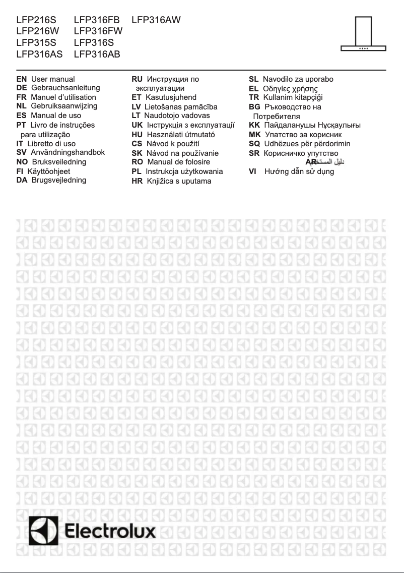Page 1 de la notice Manuel utilisateur Electrolux LFP316FW