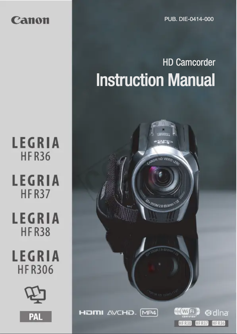 Page n°1 - Manuel utilisateur Canon Legria HF306