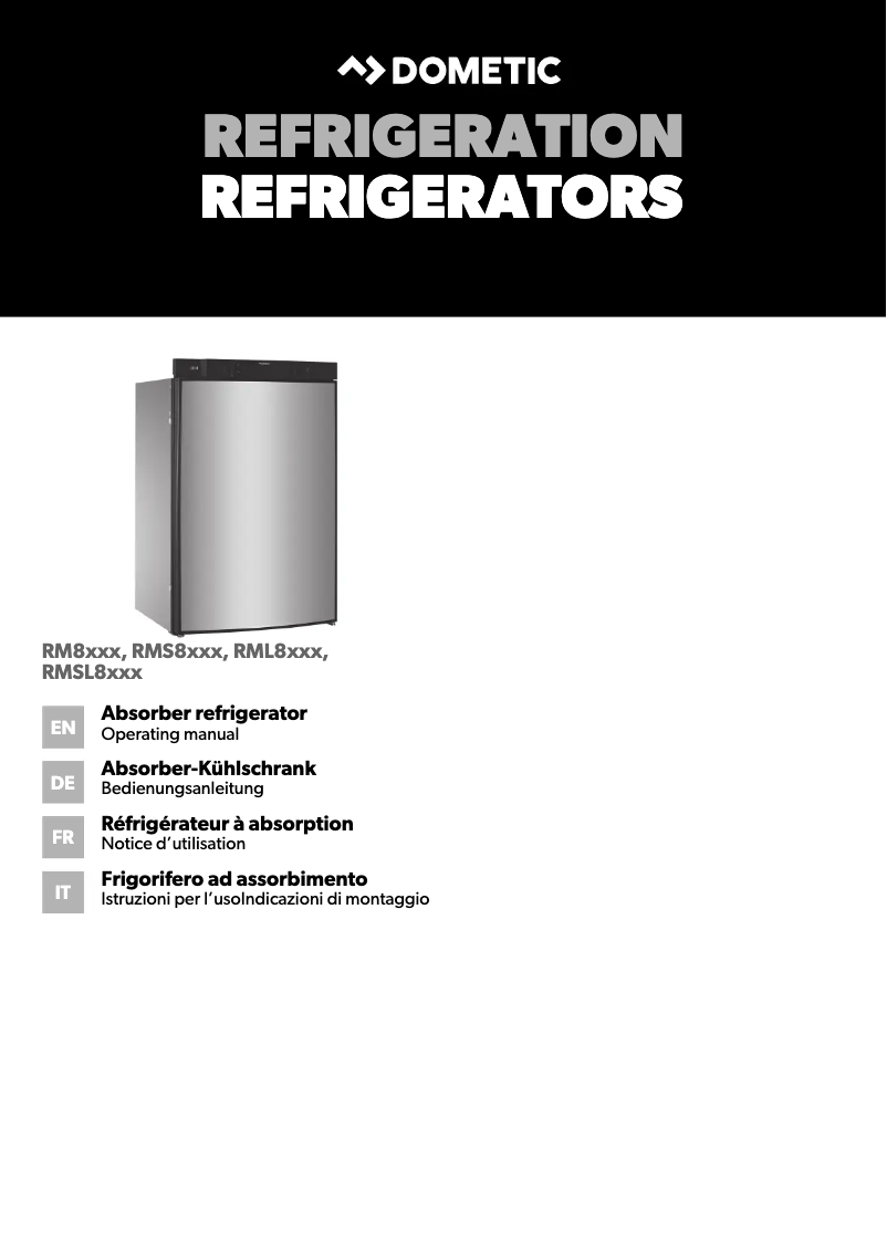 Page n°1 - Manuel utilisateur Dometic RMS 8500