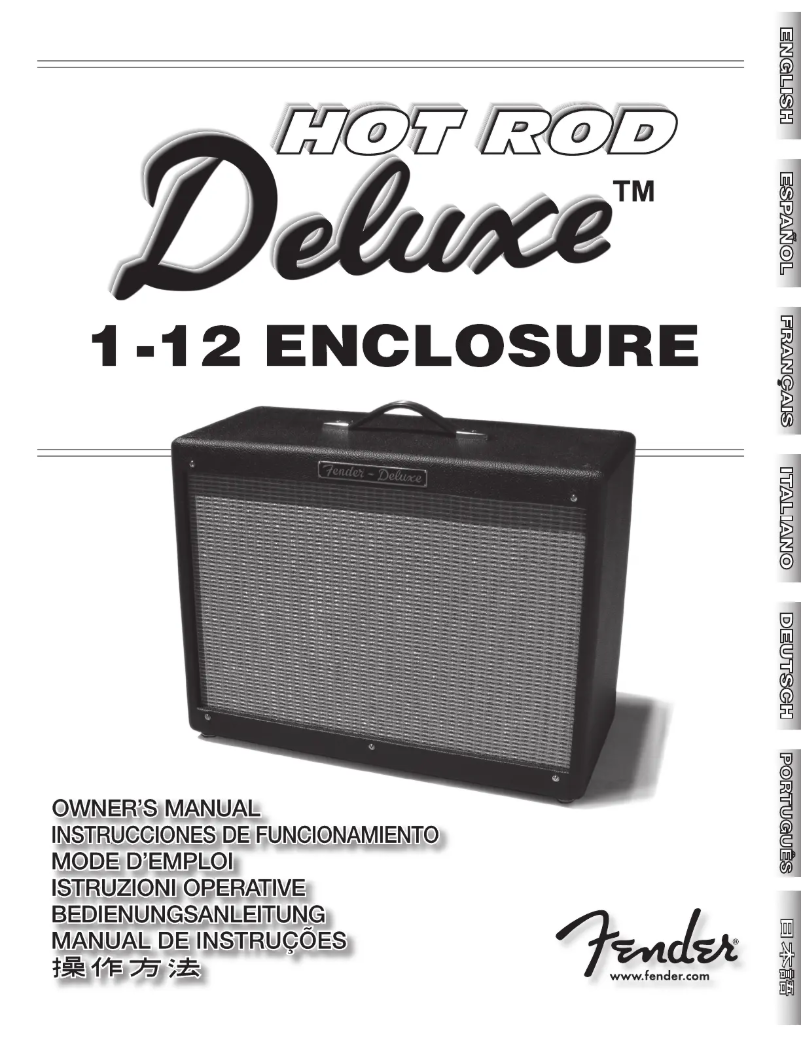 Página 1 del manual Manual de usuario Fender Hot Rod Deluxe 112 Enclosure