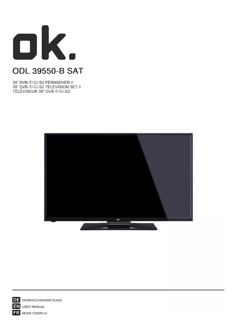 Page 1 de la notice Manuel utilisateur OK ODL 39550-B SAT