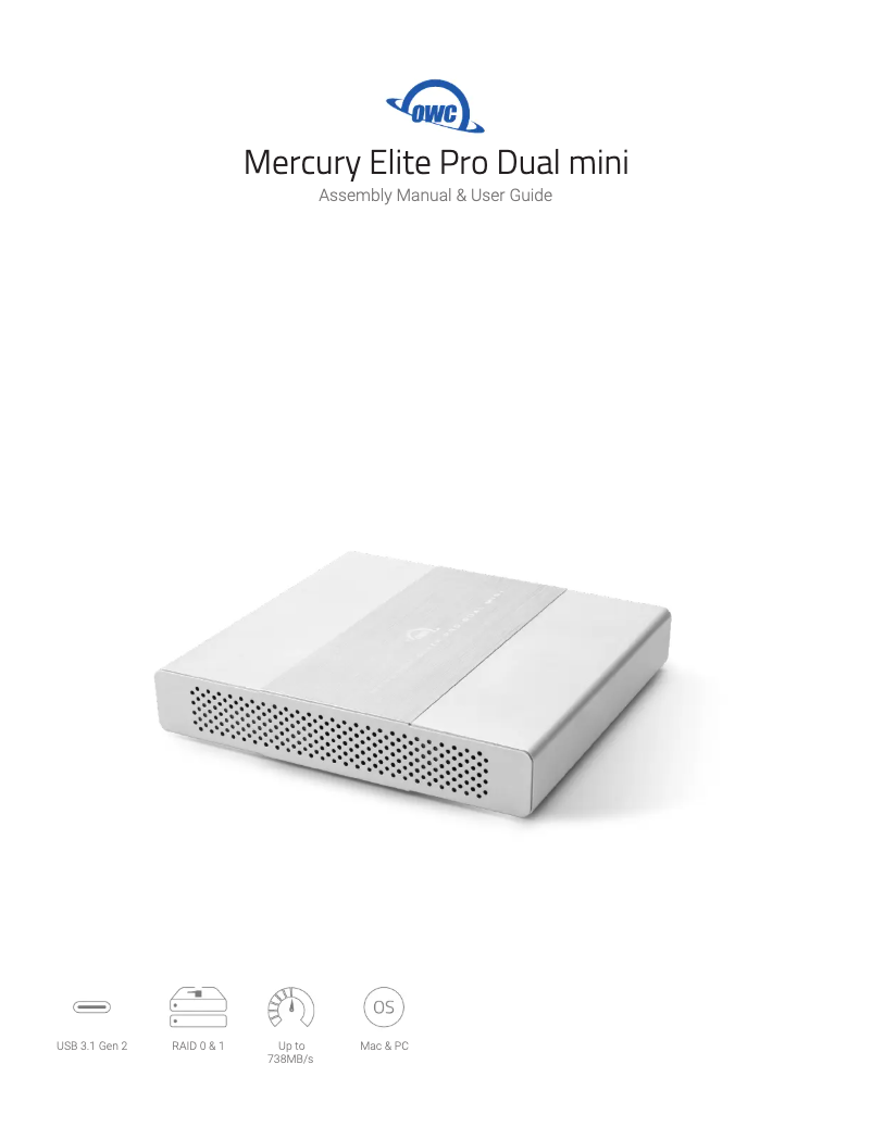 Image de la première page du manuel de l'appareil Mercury Elite Pro Dual mini
