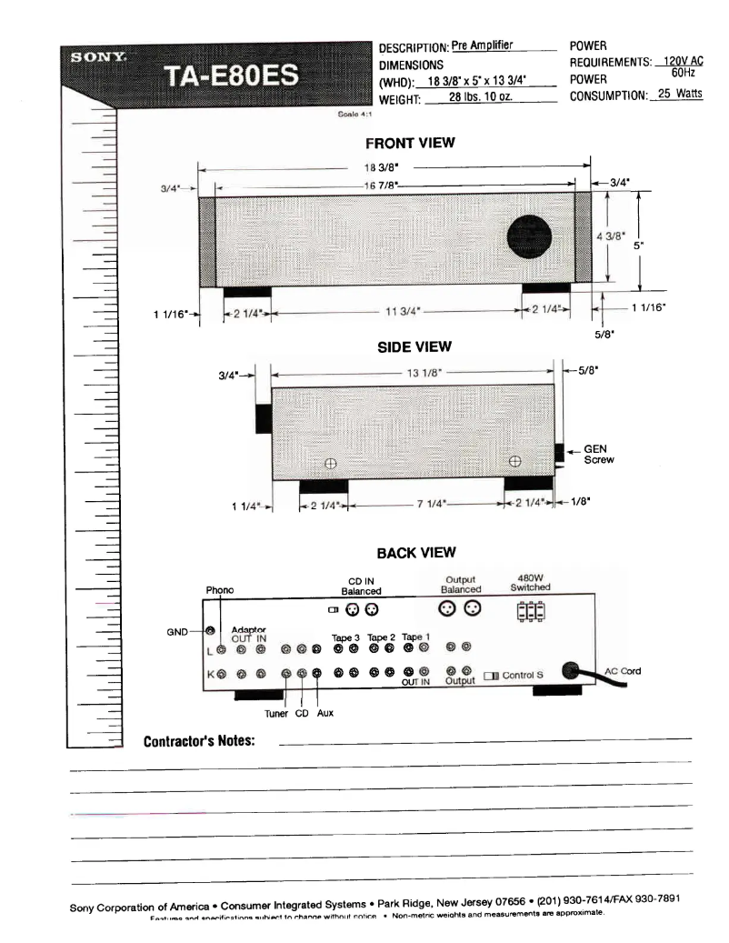 Image de la première page du manuel de l'appareil TA-E80ES