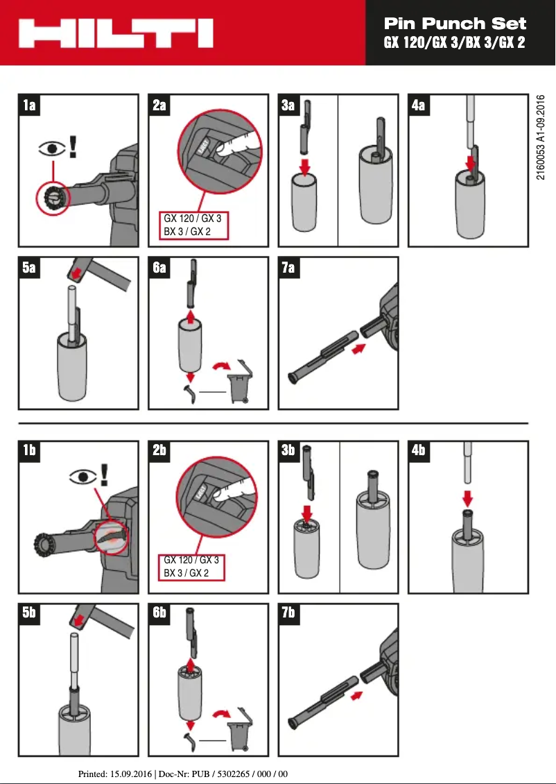 Página 1 del manual Instrucciones / montaje Hilti GX 3-ME