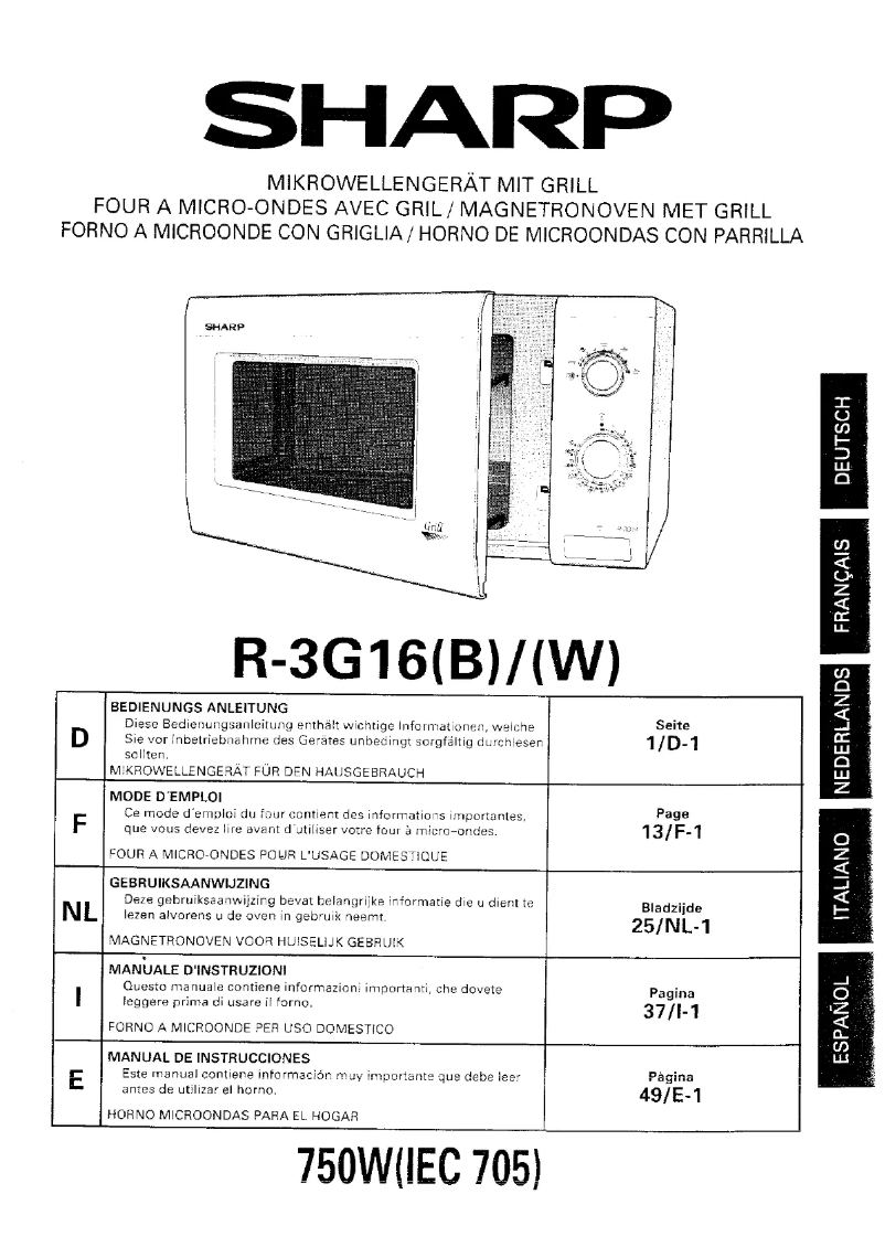 Imagen de la primera página del manual del dispositivo R-3G16W
