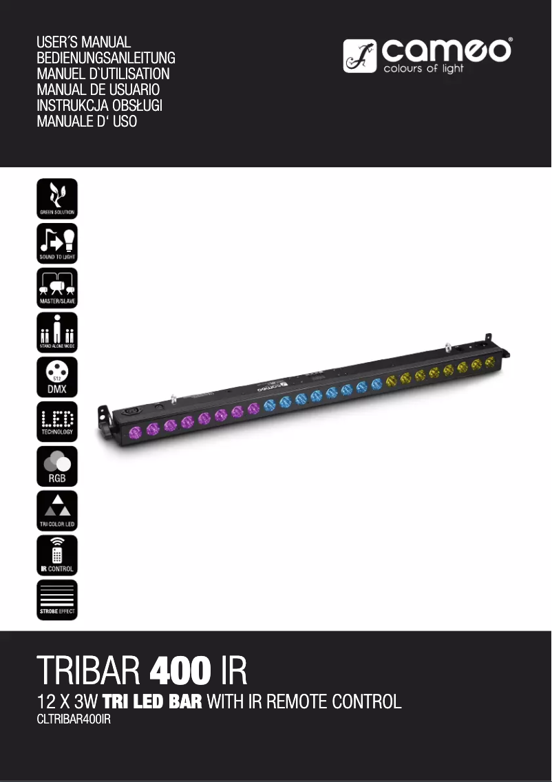 Image de la première page du manuel de l'appareil TRIBAR 400 IR