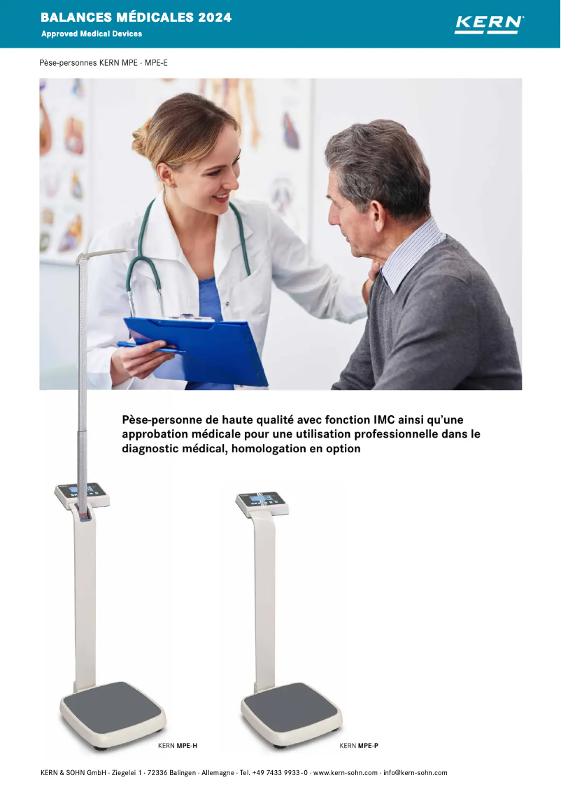 Page 1 de la notice Brochure Kern TMPE 250K-1PEM-A