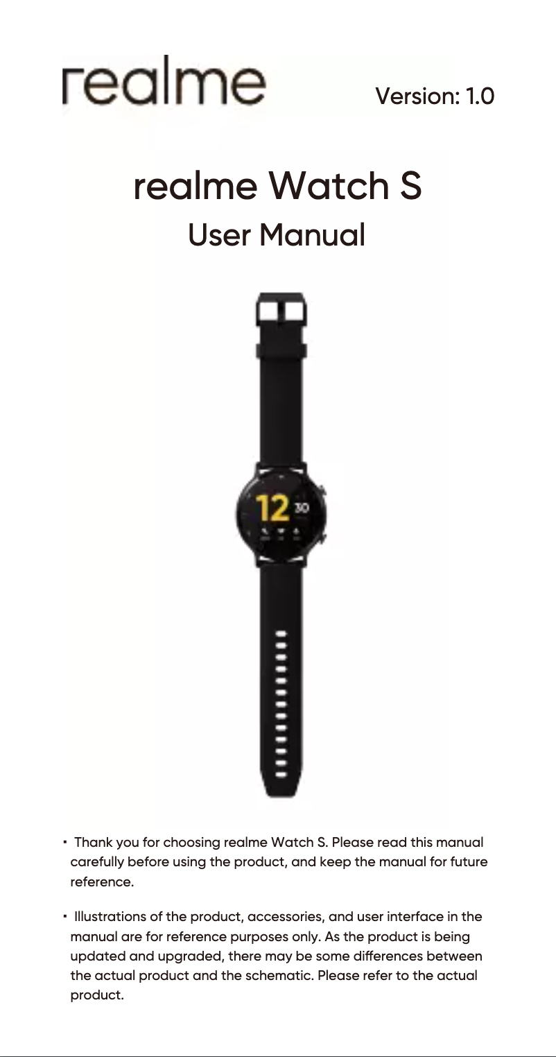 Page n°1 - Manuel utilisateur Realme Watch S