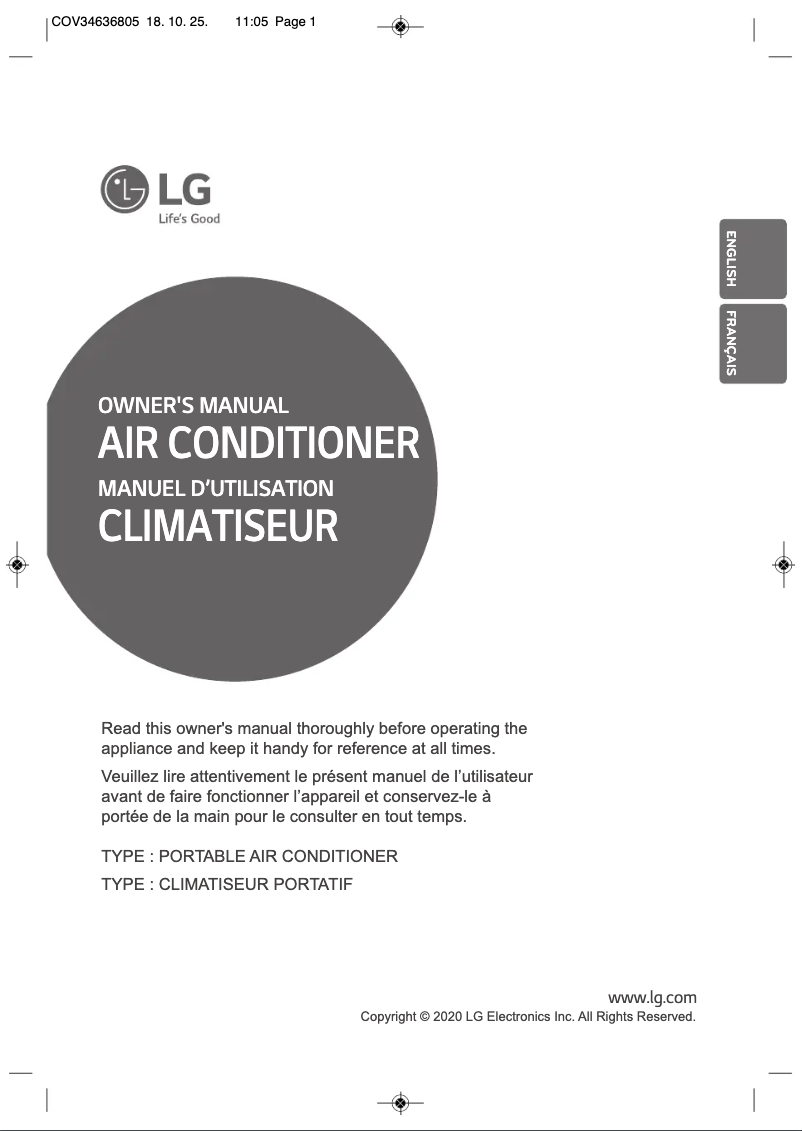 Page n°1 - Manuel utilisateur LG LP0721WSB
