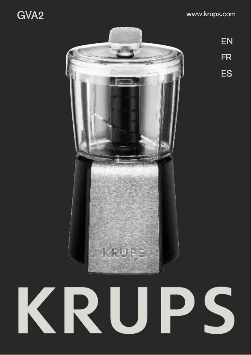 Page 1 de la notice Manuel utilisateur Krups Speedy Pro GVA208