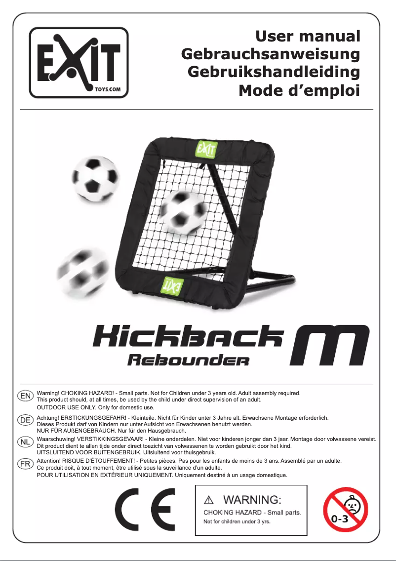 Image de la première page du manuel de l'appareil Kickback Rebounder M