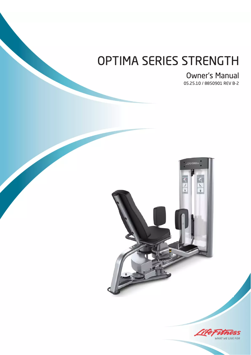 Image de la première page du manuel de l'appareil Optima Series