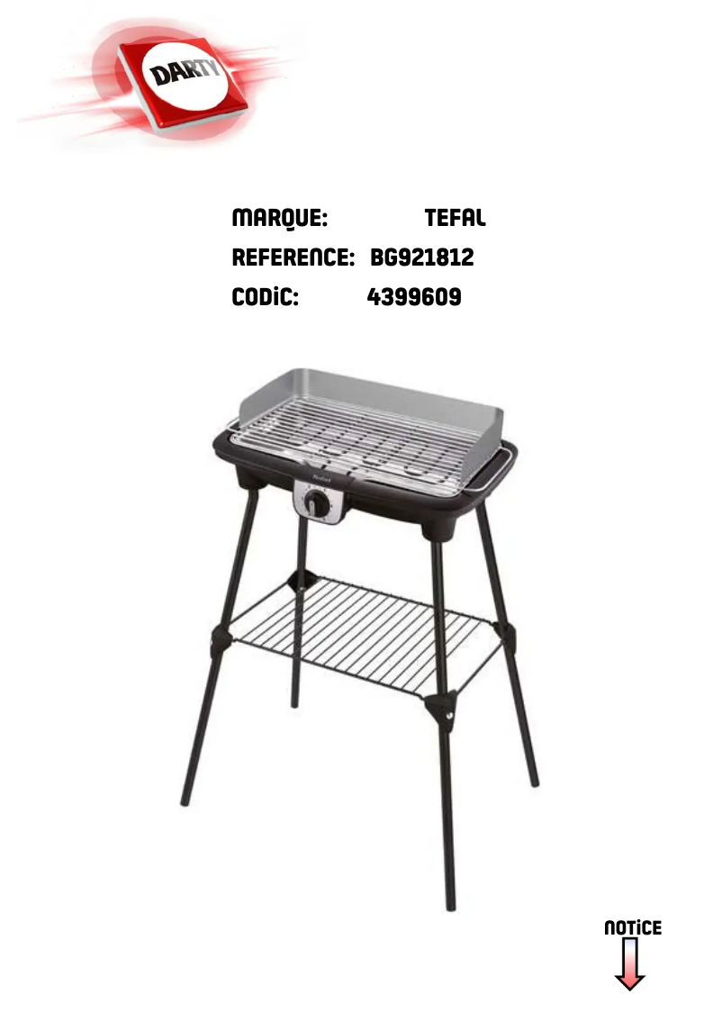 Image de la première page du manuel de l'appareil EasyGrill XXL BG921812