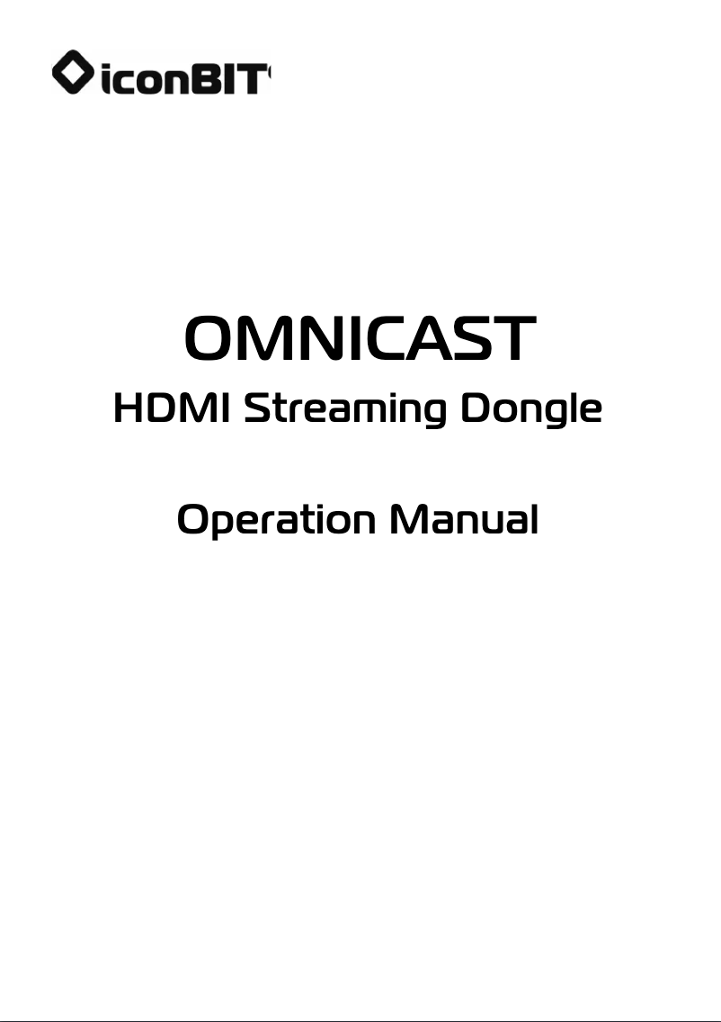 Image de la première page du manuel de l'appareil OMNICAST