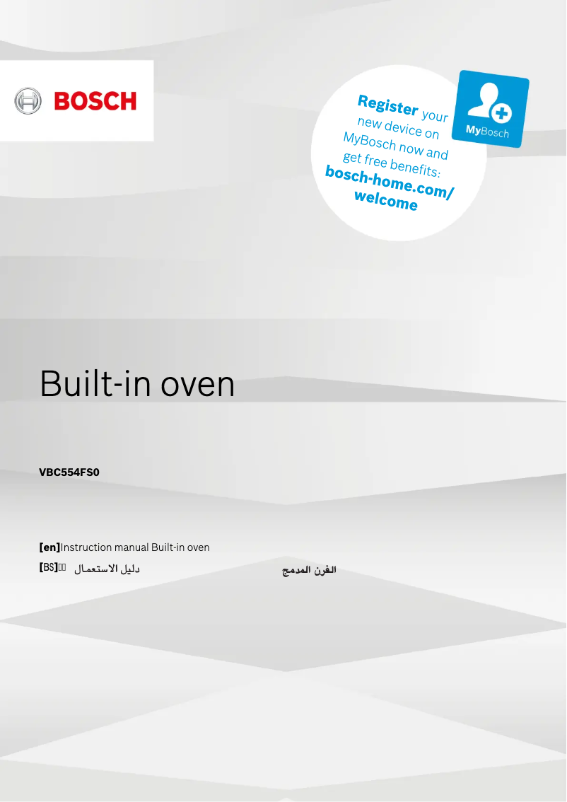 Página 1 del manual Manual de usuario Bosch VBC554FS0