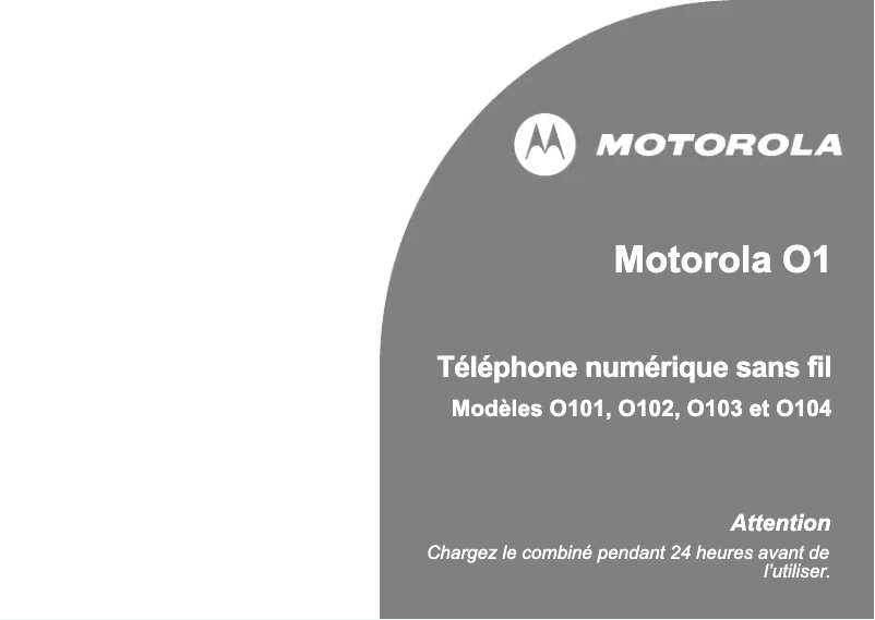 Page n°1 - Manuel utilisateur Motorola O104