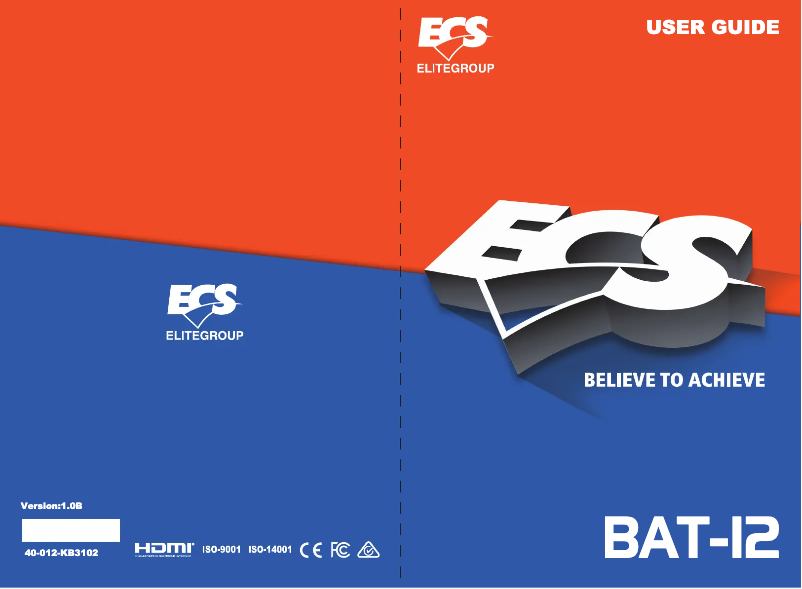 Page 1 de la notice Manuel utilisateur ECS BAT-I2